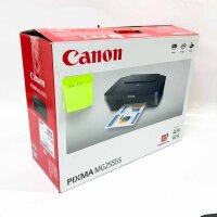 Canon Pixma MG2555S Farb-Tintenstrahl-Multifunktionsdrucker, Scanner, Kopierer mit USB-Anschluss, Schwarz, Schwarz -, ohne CD