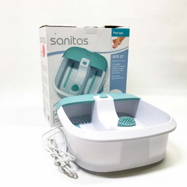 Sanitas SFB 07 foot bath, vibration and whirlpool massage, reflex zone massage, water temperature regulation for relaxation stressed feet