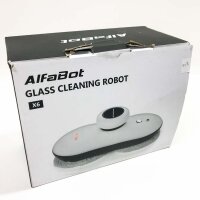 Alfabot X6 window cleaning robot, window cleaning robot with remote control, glass cleaning robot 3 Automatic modes, glass cleaning tools for high windows inside and outdoors, white, without overpressors and spray bottle