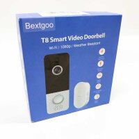 Wireless doorbell with camera, HD video recorder, HD 1080p, wireless, with bell, motion detection, large angle, two-way audio, memory in the cloud