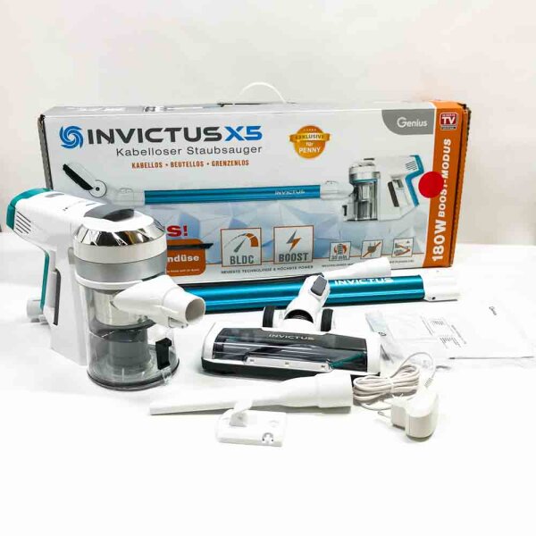 Genius Invictus X5 Boardless & Wireless battery vacuum cleaner turquoise/white