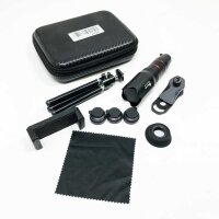 Selvim mobile phone lens kit lens set 22X telephoto lens, 25X macro lens, 0.62X wide angle, 235° fisheye lens for iOS iPhone and most Android smartphones