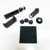 Selvim mobile phone lens kit lens set 22X telephoto lens, 25X macro lens, 0.62X wide angle, 235° fisheye lens for iOS iPhone and most Android smartphones