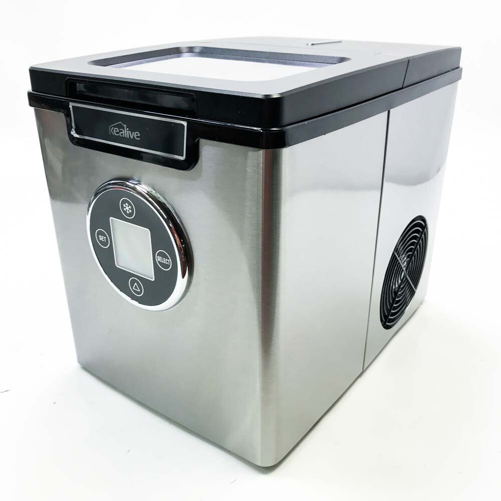 Eiswürfelmaschine KEALIVE EP107E-GS silber, 12kg/24h kompakt