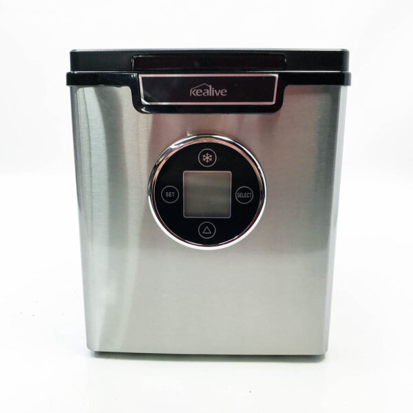 Ice cube machine KEALIVE EP107E-GS silver, 12kg/24h compact
