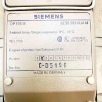 SIEMENS OP393 III, 6ES5 393-0UA14, Version: 2 0°C...45°C Operator Panel