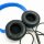 Vogek glandable headphones with microphones (blue)