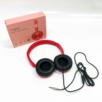 Vogek Fsltbare Kopfhörer mit Mikrophone (Rot)