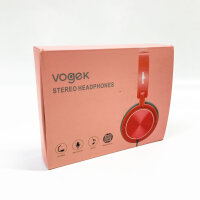 Vogek fleetable headphones with microphones (red)
