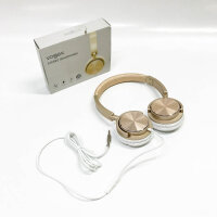 Vogek Fsltbare Kopfhörer mit Mikrophone (gold)