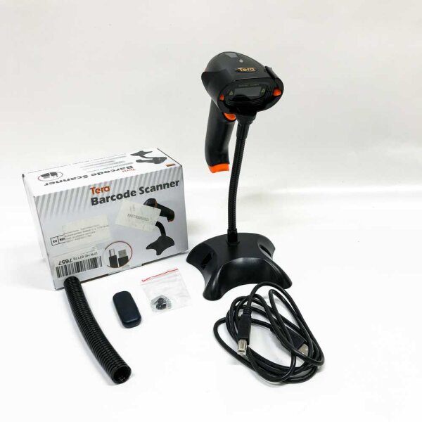 TERA Barcode Scanner 1D 2D QR Wireless wireless 2.4 GHz + WIRED USB 2.0 wired handicrap barcodelese with stand holder