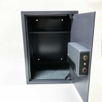 Brihard Business XL Tresor Safe mit Elektronischem Schloss, 50x35x36cm (HxWxD), Titan Grau