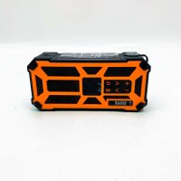 Raddy Solar Hand Crank Radi, construction site radio on/FM with a flashlight and extra case protection, waterproof with 5000mAh W