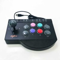 Arcade Fight Stick, PXN 0082  8-Tasten Gaming Fighting Joystick, Street Fighter Arcade mit Turbo und Makro Tasten, Fighting Game Controller für PS3, PS4, Xbox One, Switch, PC Window, Xbox Serie X|S