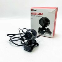 Trust Webcam für Laptop und PC, USB Webcam mit Mikrofon Plug & Go
