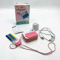 DIY instant digital camera for children in pink, camera for children with colored pencils to paint the pictures (used)