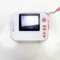 DIY instant digital camera for children in pink, camera for children with colored pencils to paint the pictures (used)