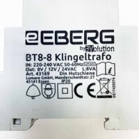 EBERG BT8-8 Klingeltrafo. EBERG E5PE7 BT8-8 F Transformator (ohne OVP)