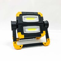 LED work lamp, 20W very bright working spotlight with 360 ° rotation, foldable waterproof building lighter Working light for car repair, camping, hiking, emergency power bench and garage