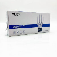 WLAN Verstärker Repeater AC1200 (867MBit/s 5GHz + 300MBit/s 2,4GHz, wlan - verstärker mit lan anschluss,LED-Smart-Display，Signalstärkeanzeige, extender，kompatibel zu allen WLAN Geräten, AP Modus)weiß