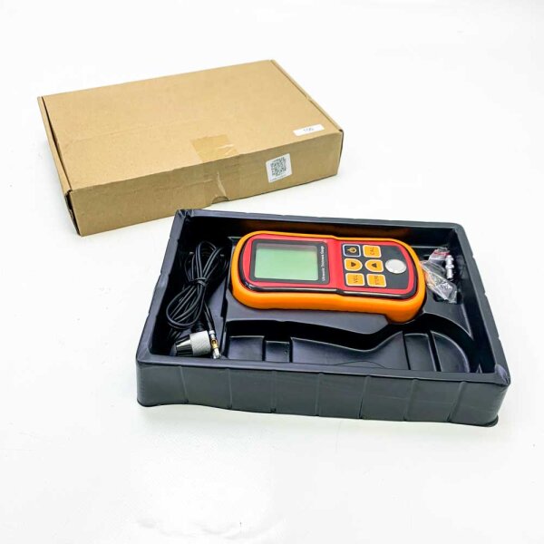 Thickness meter, GM100 Digital Ultrasound thick measuring device 1.2-220mm steel width, layer thickness measuring device, four-digit LCD display, 0.01mm resolution