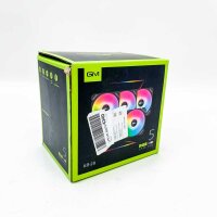 GIM RGB Fan PC 5 Pack, 120mm ARGB Fan with Cooling, 3Pin 5V RGB Motherboard PC Fan, Speed ​​Control by Controller, Black
