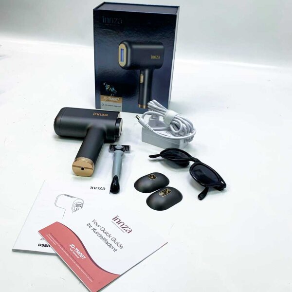 IPL devices hair removal with ice cooling function, 999,000 IPL hair removal device permanent, 2 special attachments for women and men, body, face, bikini zone, armpits home use