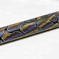 traditionelles Didgeridoo mit Muster, klassisches Musikinstrument Didgeridoo