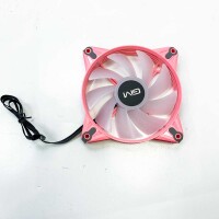 GIM RGB fan PC 3-pack, 120mm ARGB fan with cooling, 3pine 5V RGB-Motherboard PC fan, speed control by controller, pink