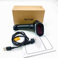 NETUM 1D Wireless Barcode Scanner, USB Laser...