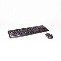 Logitech MK295 COMBO Wireless Mouse and Qwerty keyboard: Silent touch technology, all of Numeric Keypad, Shortcut keys, USB Nano receiver, 90% less noise, Qwerty layout Spanish-Black Black
