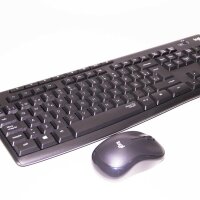 Logitech MK295 Combo Wireless Mouse und QWERTY Tastatur: SilentTouch Technologie, Ganz Numeric Keypad, Shortcut-Tasten, USB Nano-Empfänger, 90% weniger Lärm, QWERTY-Layout Spanisch - Schwarz