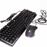 Die G-LAB Combo Pack Krypton QWERTY Gaming USB-Tastatur und Maus Hinterleuchtung Multicolor -Tastatur Gaming - Enthalten Ñ - Anti-Ghosting + Gaming Mouse 3200 dpi 6-Button - PS4 Xbox One PC (Schwarz)
