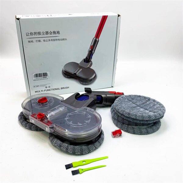 ITALDOS brush electrical mopper compatible for Dyson V10 V10 Hydrip wiping attachment wiping. Accessories for wiping and sucking multifunctional mop - with water tank and 4 mop scarves