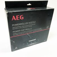 AEG AZE137 Power-Softrolle (Bodendüse ideal für Hartböden, hervorragende Saugkraft, LED Frontlichter, Feinstaub & XXL Partikel, schonende Reinigung, passend für QX6, QX7, QX8-2, QX9, schwarz)