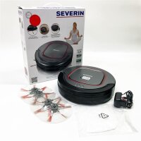 Severin vacuum robot "Chill®", powerful vacuum cleaner robot for hard floors and short -flored carpets, extra flat cleaning robots with stair level detection, platinum gray, RB 7025