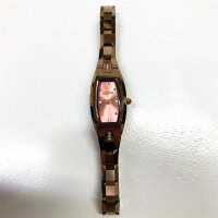OLEVS Damen-Armbanduhr, Rotgold, elegant, quadratisch, schmal, klein, Diamant, analog, Quarz, wasserdicht, für Damen