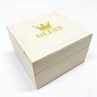 OLEVS Mens Watches Automatic Skeleton Mechanical Golden Dress Watch with Diamond Tourbillon Day Date Waterproof Luminous Two-Tone Watch (Silver)