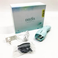 DESS IPL hair removal device GP586, light -based hair removal for permanently smooth skin, 350000 times light pulses hair removal system with light protection glasses, blue.