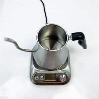 Homtone Edelstahl Schwanenhalskessel Elektrisch, Wasserkocher mit Temperatureinstellung für Handgebrühten Kaffee und Tee, Teekanne 45° bis 100°, BPA-frei, 0,8 Liter
