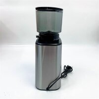 Homtone Elektrische Kaffeemühle Edelstahl-Kegelmahlwerk, 51-stufige Einstellbare Mahlgrad Kaffeemühle Espressomühle, Automatische Kaffeemühle für Siebträger, Schwarz/Edelstahl