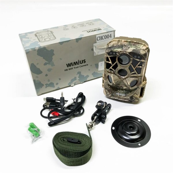 Wimius H8 WiFi Wild camera 24MP 1296P Video WiFi Wild camera with motion detector Night vision, 120 ° wide angle IP66 Waterproof wildlife camera, monitoring camera for hunting and home safety