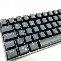 RK68 Mechanische Gaming-Tastatur, (QWERTZ) Kabellose/Kabelgebundene Mechanische Tastatur 65%, RGB-Beleuchtung 68 Tasten Bluetooth Tastatur, Hot-Swap-fähige Tastatur für Win/Mac, Roter Schalter,Schwarz