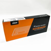 RK68 Mechanische Gaming-Tastatur, (QWERTZ) Kabellose/Kabelgebundene Mechanische Tastatur 65%, RGB-Beleuchtung 68 Tasten Bluetooth Tastatur, Hot-Swap-fähige Tastatur für Win/Mac, Roter Schalter,Schwarz