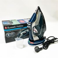 Russell hobbs iron [opt. Temperature for all fabrics] One-Perfect temperature (2600W, 210 g/min Extra steam, ceramic-turmaline bracket sole, self-cleaning, anti-alk) steam iron, scratches on charging station
