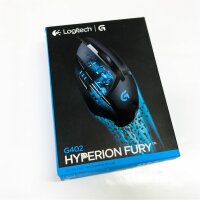 Logitech G402 Hyperion Fury USB Gaming Mouse with cable, optical tracking 4,000 dpi, low weight, 8 programmable buttons, PC/Mac - black