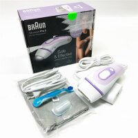 Braun IPL Silk Expert Pro 3 hair removal device, for permanently visible hair removal, Venus razor, alternative to laser hair removal, gift for women, pl3011, white/purple