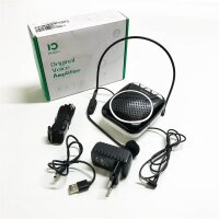 Recbot Tragbares Sprachverstärker-Kopfband mit Mikrofonkabel, MP3-Audioformat für Lehrer, Leitfäden, Präsentationen, Trainer, Werbeaktionen, Singen usw