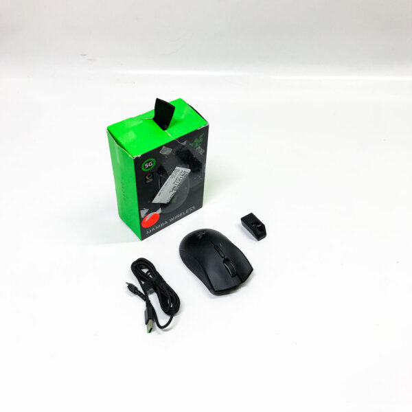 Drahtlose Gaming-Maus Razer Mamba: optischer Sensor mit 16.000 DPI – Chroma-RGB-Beleuchtung – 7 programmierbare Tasten – mechanische Schalter – bis zu 50 Stunden Akkulaufzeit