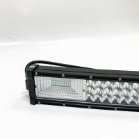 Rigidon 52 inches 130 cm 675 W curved LED light strip and 12 V cabling set, 2 x 4 inches 60 W LED working headlights, LED light strips with a large range for off-road trucks, car, tractor, ATV 4x4